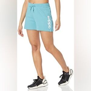 adidas Women's Essentials Linear French Terry Shorts - Blue